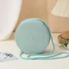 Bolso de Paja Bolso Tejido de Playa Nuevo Ingreso 2025 Estilo de Lujo Bolso Redondo Pequeño Tejido de Paja Bolso Cruzado para Teléfono Móvil Grande Mediano Pequeño
