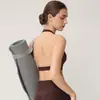 Top esportivo com amarração no pescoço para mulheres, com suporte e absorção de choque, alta elasticidade, adequado para yoga, fitness, tênis e Pilates, com bojos fixos