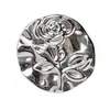 Botón Metálico de Rosa Repujada Francés Botón de Flor Chanel Botón Decorativo para Suéter Blusa Blazer