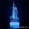 Luz Nocturna LED Torre Eiffel de París Serie de Edificios 3D Lámpara de Mesa Táctil USB Regalo de San Valentín Luz Nocturna