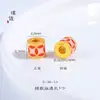 Acessórios DIY Dourado Areia de Longa Duração Mantra de Seis Caracteres Céu Estrelado Flor de Lótus Moeda Amuleto da Sorte Contas Cilindricas Contas de Transferência Azul Queimado
