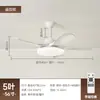 Luz de ventilador LED retro, luz de techo silenciosa, luz de ventilador de techo para comedor, dormitorio, estudio, accesorio de iluminación de dormitorio principal de alto brillo para proteger los ojos