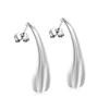 Aretes Brillantes Europeos y Americanos Transfronterizos, Aretes Creativos en Forma de Gota, Diseño Nicho, Aretes Simples Personalizados, Aretes de Acero Inoxidable
