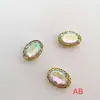 Pedras Strass Costuráveis 10x14 Oval Flor Dupla Camada Acessórios de Cordeiro de Xinjiang Strass Acrílico Colorido Strass de Garras DIY Acessórios de Cabelo