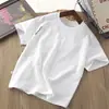 Camiseta de Manga Curta Algodão Puro Combinando Pai-Filho para Meninos e Meninas, Roupa de Bebê Versátil, Camiseta de Manga Longa da Moda