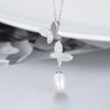 Colgante de mariposa de plata S925 transfronterizo, collar de perlas para mujer, cadena de clavícula creativa de moda, fabricantes de accesorios de bricolaje