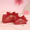 Anillo de Madera Creativo de Lujo Ligero 2026 Nuevo Estilo Bolsa de Dulces de Boda Caja de Boda Caja de Regalo de Boda Morada de Gama Alta
