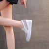 Comercio Exterior Transfronterizo Talla Grande Zapatos Blancos 2025 Tacón de Cuña Zapatos Individuales Coreanos de Mujer Transpirables Altura Interior Aumentada Mocasines Slip-on