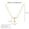 Colar, Brincos, Anel de Prata Esterlina S925 com Zircônia Estrela, Conjunto de Joias de Prata Fashionable de Luxo Leve, Em Estoque