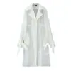Camisas de Protección Solar Transfronterizas Europeas y Americanas, Transparentes al por Mayor, Solapa Grande sin Botones, Moda Femenina Transfronteriza Estilo Nuevo, Elegante
