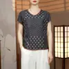 Nuevo diseño floral vintage de verano, simple y elegante, versátil, camiseta adelgazante de manga corta, nuevo estilo chino