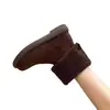 Botas de neve forradas com fleece, espessas e quentes, botas curtas femininas, novo estilo de inverno 2026, com salto grosso, de calçar fácil, botas estilo Martin, botas da moda