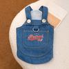 Mini Saia Jeans para Animais de Estimação Gatos e Cachorros, Roupa Fina de Verão para Pets, Roupinha de Gato, Vestido com Alça