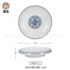 Plato de melamina imitación porcelana resistente a caídas retro azul y blanco plato de plato de acompañamiento de restaurante de restaurante plato de plato de acompañamiento de restaurante