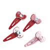 Gran lazo rojo con forma de gato kt, pinza BB, flequillo con forma de corazón para niña, horquilla lateral, tocado de dibujos animados para mujer, bonitos accesorios para el cabello.