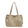 Bolsa de Lona para Mulheres, Bolsa Tote Simples de Grande Capacidade, Mochila para Estudante Universitário, Bolsa de Mão Tendência Estilo Japonês
