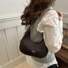 Bolso de Mano de Moda de Estilo Coreano Nuevo para Primavera y Verano 2025 Bolso de Hombro Casual con Textura de Lazo para Mujer Color Sólido