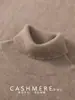 Suéter de cachemira para hombre estilo bebé con cuello alto, color liso, tejido grueso, casual y apto para negocios, capa base suave y cómoda