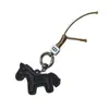 Llavero Colgante de Cuero de Dibujos Animados Caballo Versátil Creativo Año del Caballo Decoración de Bolso Colgante Pequeño Accesorio de Cuero
