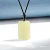 Mongolia Exterior Material Marca de Paz y Seguridad Alta Imitación Jade Hetian Material Boca Amarilla Marca Pan Qemal Jade Blanco Verde Marca Paz E18