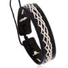 Pulsera de piel de vaca tejida a mano estilo retro europeo y americano, accesorios de moda con personalidad, joyería de rendimiento callejero directo de fábrica