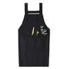 Delantal de lana peinada con logotipo impreso, ropa de trabajo impermeable para cocina, personalizada de fábrica, venta al por mayor, con correa en la cintura