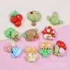Xiaoka cena de floresta toco de árvore árvore frutífera série de cogumelos acessórios de resina cola creme case de celular DIY material para acessórios de cabelo