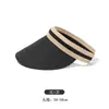 Chapéu de Palha Rafafi Grama Vazio Top Headband Chapéu Feminino Famoso na Internet Estilo Igual Protetor Solar Chapéu de Palha Praia Proteção Solar Ultravioleta Chapéu de Sol para Rosto