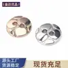 Botões Metálicos Rachados de Dois Furos, Botões de Camisa, Botões de Tricô para Suéter, Botões, Acessórios Dourados para Roupas