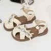 Sandalias para Niñas 2026 Verano Nuevo Estilo Moda para Niñas Sandalias de Flores Estilo Coreano Princesa Punta Abierta Suela Suave Zapatos de Playa Modernos
