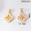 Color Oro Real de 18K Zirconia que Conserva el Color Incrustada Madreperla Natural Trébol de Cuatro Hojas Collar Pulsera Vintage Accesorios de Joyería DIY de Alta Gama