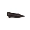 Zapatos de mujer de punta fina estilo coreano, modelo nuevo 2026, versátiles para primavera y otoño, zapatos planos sin cordones de cuero suave para el trabajo