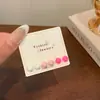 Set de Aretes de Grano Pintados con Spray de Colores para Mujer, Púa de Plata, Fresco y Compacto, Adecuado para el Uso Diario, Versátiles Aretes de Trago