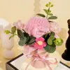 Artesanía Transfronteriza Tejido Ramo Pomposo Girasol Rosa Flor de Lana Flor Artificial Cubo de Abrazo Adorno Regalo