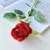Rosas Simuladas, Rosas Individuales, Día de San Valentín Hogar Boda, Flores Simuladas, Flores Artificiales, Rosas de Terciopelo con Tacto Artificial