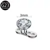 Joia de Piercing de Zircônia com Rosca Interna em Liga de Titânio F136 Acessórios de Piercing G23 Atacado de Joias de Piercing para Comércio Eletrônico Estrangeiro