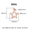 Prata de lei S925, polido, pingente de estrela de cinco pontas oco, berloque de estrela em ouro rosa, acessórios para miçangas e montagem DIY