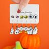 Aretes de Halloween Nuevo Set Combinado de Venta Caliente Aretes de Fantasma Diablo Calabaza Creativos Personalizados para Mujer Venta al por Mayor