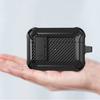 Adequado para Capa Protetora para Airpodspro3, Capa para Fone de Ouvido Apple 3ª Geração em Fibra de Carbono, 6ª Geração com Fivela de Travamento Capa Anti-Queda