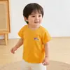 Camiseta de Verano para Niños, Top de Algodón Puro Clase A para Bebé, Camiseta Interior Unisex Fina de Manga Corta para Bebé, Camiseta para Niños Pequeños