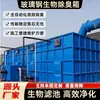 Caja bio-desodorizante de fibra de vidrio personalizada para granjas de cría y mataderos, equipo bio-desodorizante para gases residuales industriales