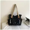Bolso de Hombro Ruien de Moda Versión Coreana Nuevo Bolso de Mano de Lunares Bolso Cruzado Casual Relajado para Estudiante