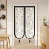 Cortina de Puerta Estilo Mid-Century con Fragancia Cortina Divisoria para el Hogar Decoración de Dormitorio Baño Sándalo Cortina Anti-Espionaje sin Perforaciones