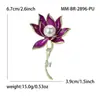 Moda Estilo Coreano Nuevo Creativo Aleación Esmalte Perla Flor de Loto Broche, Elegante Accesorio para Ropa, Pin de Planta Versátil