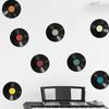 Pegatinas de vinilo para pared, diseño de discos de música, para dormitorio, sala de estar, entrada, decoración del hogar, autoadhesivas, FX-F316
