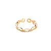 Anillo Abierto Vintage Estilo Francés con Cierre de Candado Redondo y Circonita para Mujer, Anillo de Dedo Índice de Lujo Ligero de Gama Alta con Diseño Único