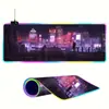 Popular Série Cyberpunk Gaming Mouse Luminoso e Teclado Pad RGB Desk Mat Fábrica Personalizada Atacado