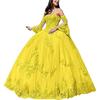 2026 Nuevo Vestido de Boda Colorido Disfraz de Performance Transfronterizo Falda Voluminosa Coro Vocal Presentador Vestido de Noche para Mujer