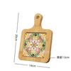 En stock Portavasos de Azulejo de Madera Maciza con Asa Aislamiento Térmico Salvamanteles Simple para Hogar de Madera Maciza para Mesa de Comedor Salvamanteles para Sopa y Arena