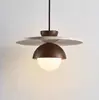 Estilo de canción estética bambú-junta mármol natural candelabro de comedor, mesa de comedor, barra de bar, sala de té Zen, estudio, lámpara de oficina larga